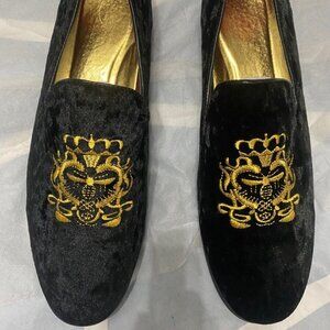 Men's Luxury Velvet Penny Loafers Dress Loafers for Party Wedding with origina